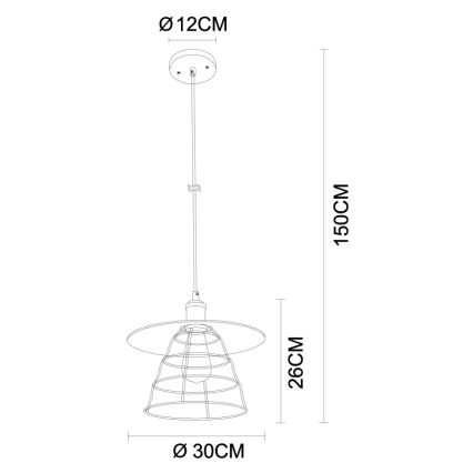 Globo - Lampadario a sospensione con filo 1xE27/60W/230V