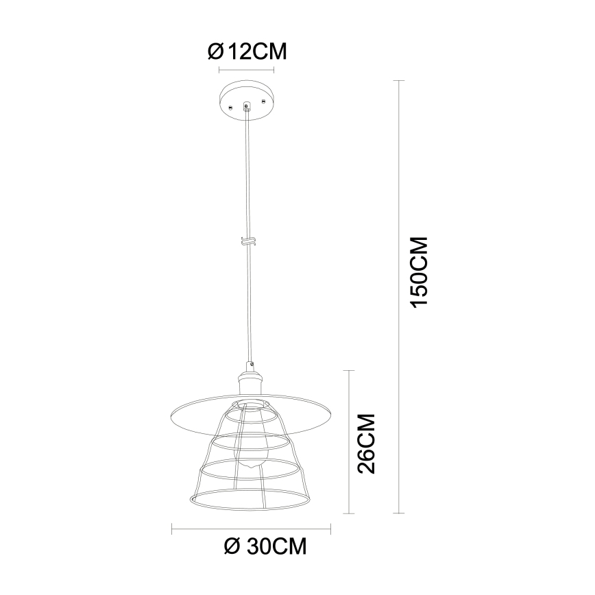 Globo - Lampadario a sospensione con filo 1xE27/60W/230V