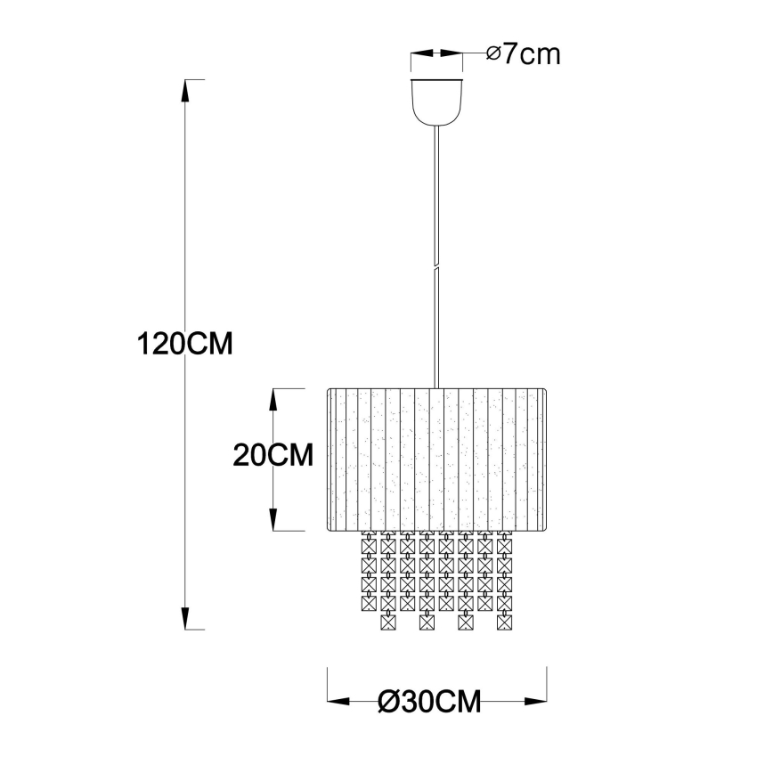GLOBO 15098 - Lampada a sospensione PYRA 1xE27/60W/230V