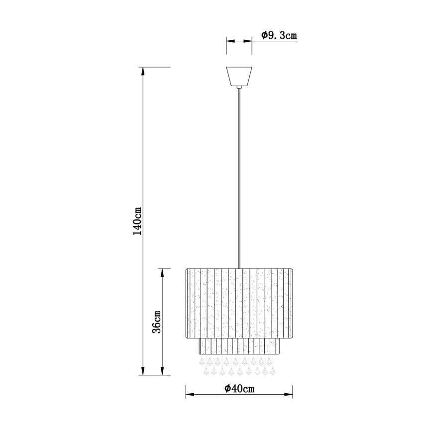 Globo - Lampadario a sospensione con filo 1xE27/60W/230V
