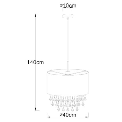 Globo - Lampadario 1xE27/60W/230V