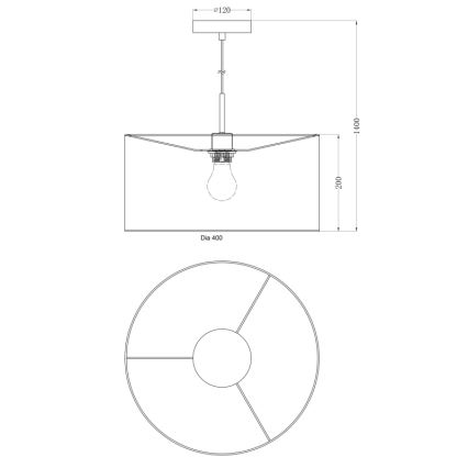 Globo - Lampadario 1xE27/60W/230V