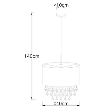 Globo - Lampadario 1xE27/60W/230V