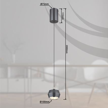 Globo - Lampadario LED a sospensione con filo LED/6W/230V
