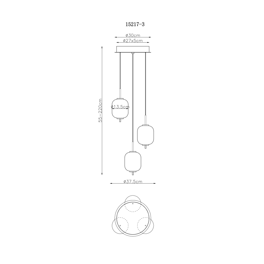 Globo - Lampadario LED a sospensione con filo LED/20W/230V