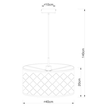 Globo - Lampadario a sospensione con filo 1xE27/60W/230V