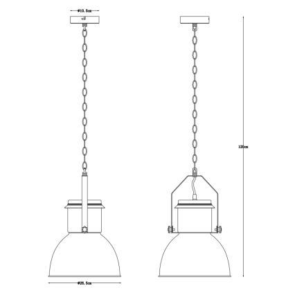 Globo - Lampadario su catena 1xE27/40W/230V