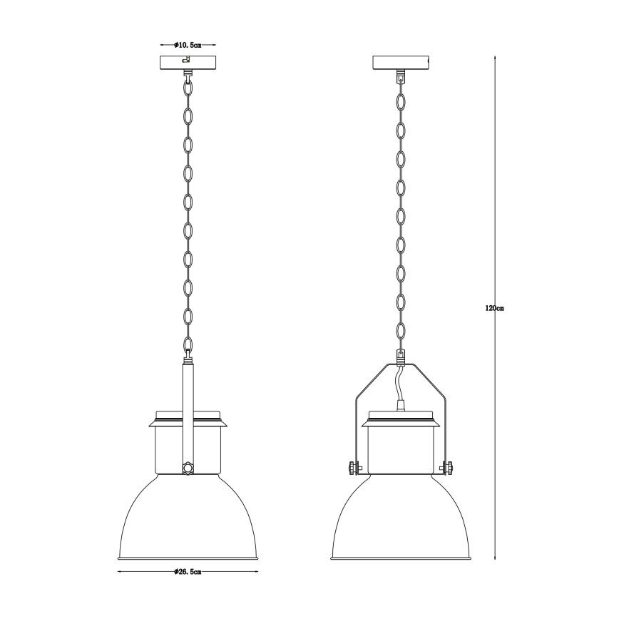 Globo - Lampadario su catena 1xE27/40W/230V