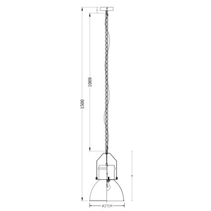 Globo - Lampadario su catena 1xE27/40W/230V