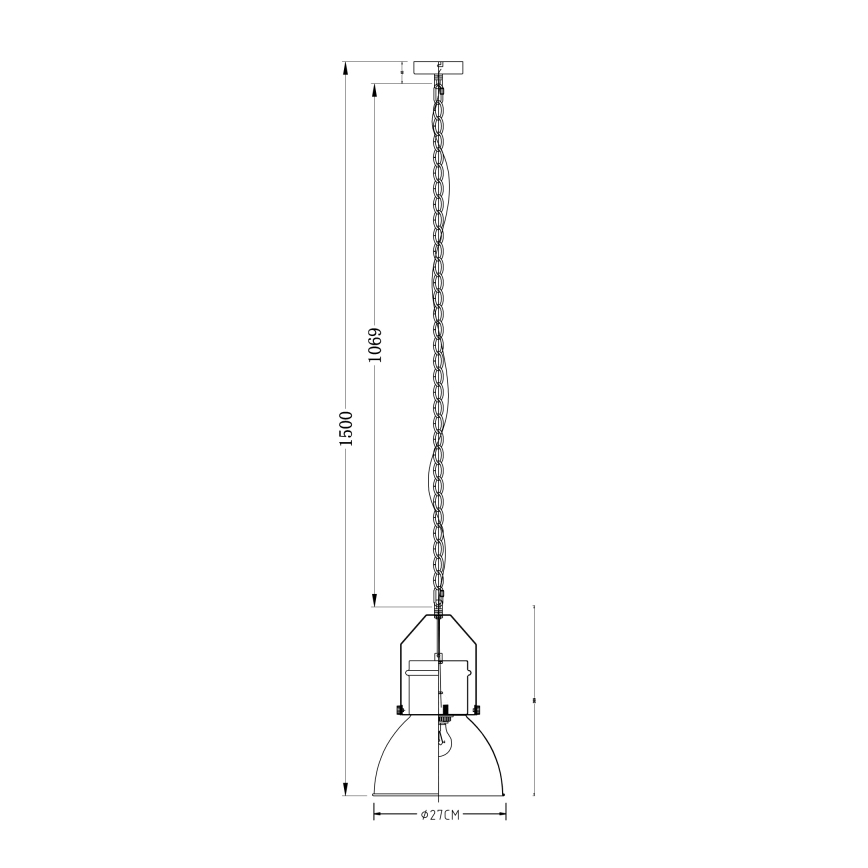 Globo - Lampadario su catena 1xE27/40W/230V