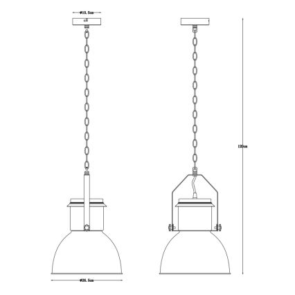 Globo - Lampadario su catena 1xE27/40W/230V