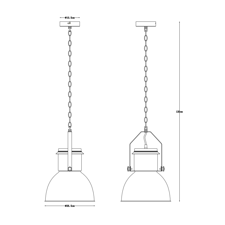Globo - Lampadario su catena 1xE27/40W/230V
