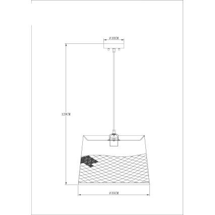 Globo - Lampadario a sospensione con filo 1xE27/60W/230V