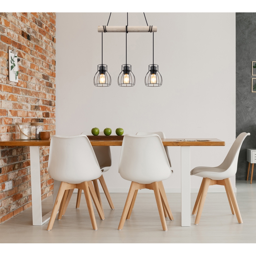Globo - Lampadario a sospensione con filo 3xE27/40W/230V