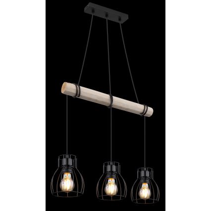 Globo - Lampadario a sospensione con filo 3xE27/40W/230V
