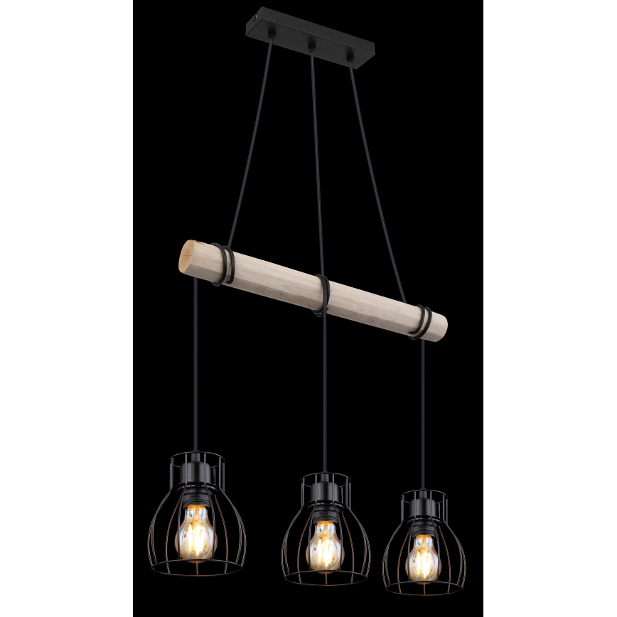 Globo - Lampadario a sospensione con filo 3xE27/40W/230V
