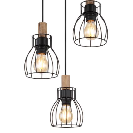Globo - Lampadario a sospensione con filo 3xE27/40W/230V