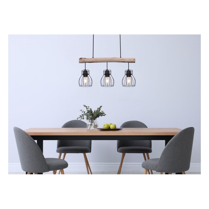 Globo 15326-3N - Lampadario a sospensione con filo MINA 3xE27/40W/230V