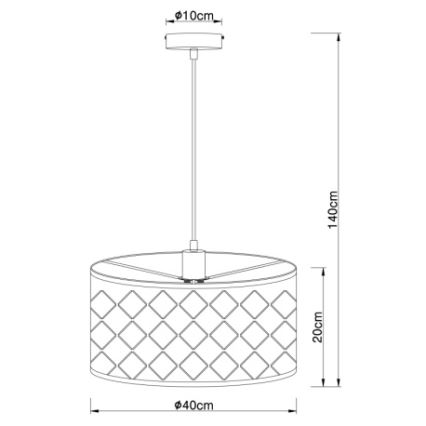 Globo 15329H - Lampadario a sospensione con filo HARALD 1xE27/60W/230V