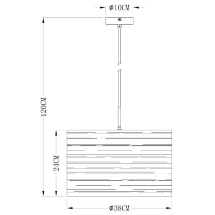 Globo 15342 - Lampadario a sospensione con filo TUNNO 1xE27/40W/230V