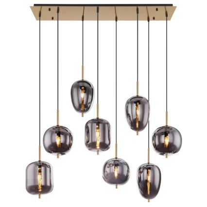 Globo - Lampadario a sospensione con filo 8xE14/40W/230V fumé