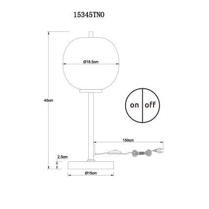 Globo - Lampada da tavolo 1xE14/40W/230V cromo opaco