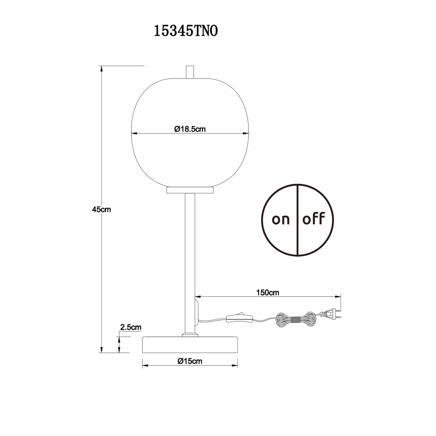 Globo - Lampada da tavolo 1xE14/40W/230V cromo opaco