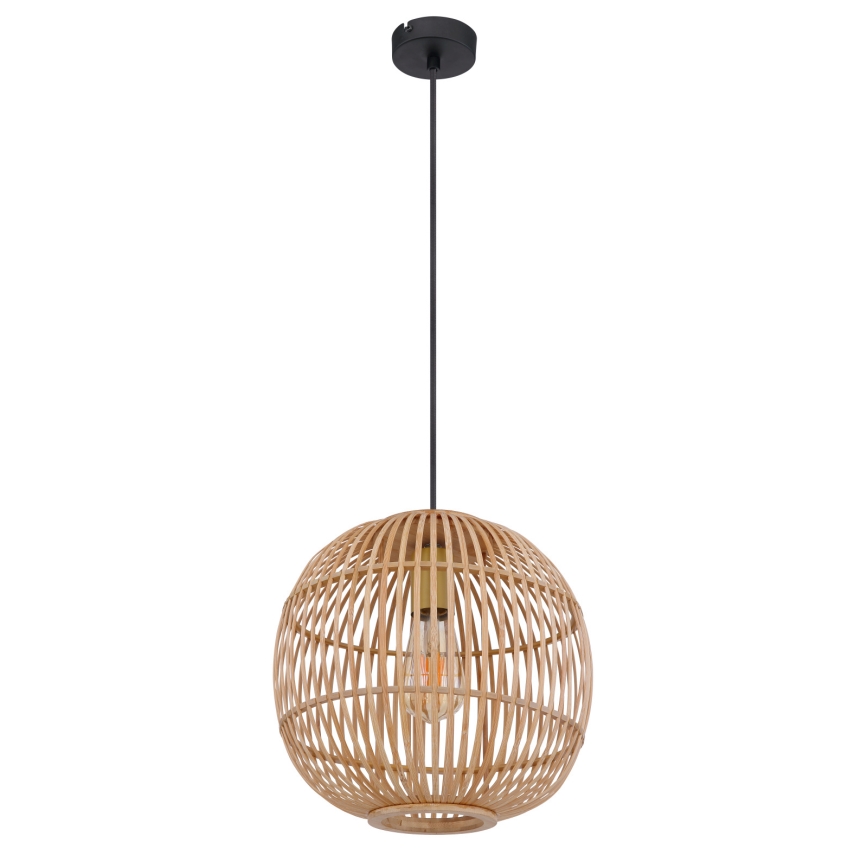 Globo - Lampadario a sospensione con filo 1xE27/60W/230V bambù