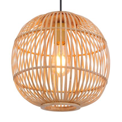 Globo - Lampadario a sospensione con filo 1xE27/60W/230V bambù