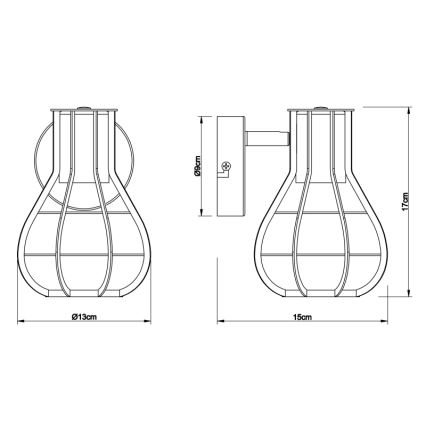 Globo - Luce Spot da parete 1xE27/40W/230V