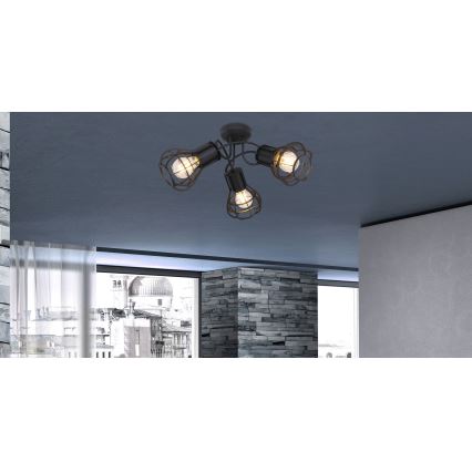 Globo - Lampada a soffitto con 3 punti luce E27/40W/230V