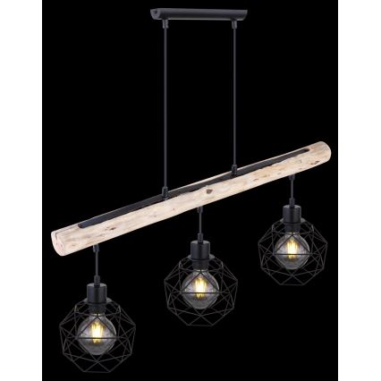 Globo - Lampadario a sospensione con filo 3xE27/60W/230V