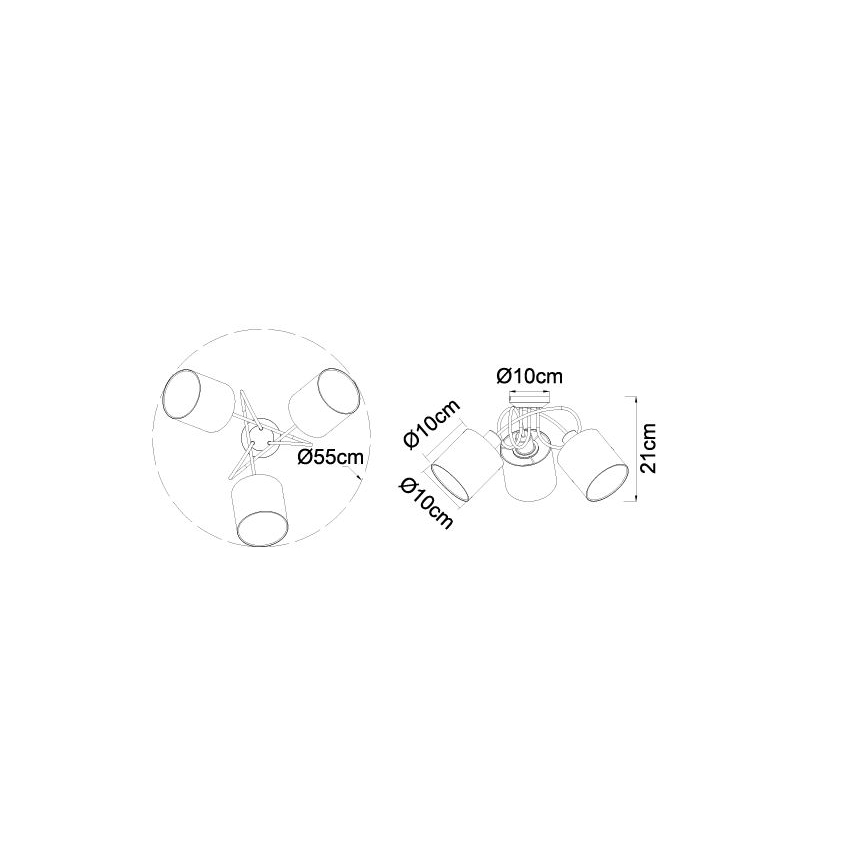 Globo - Lampadario a plafone 3xE14/25W/230V