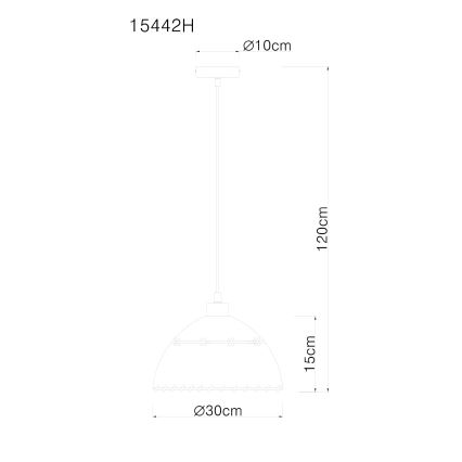 Globo - Lampadario su filo 1xE27/60W/230V