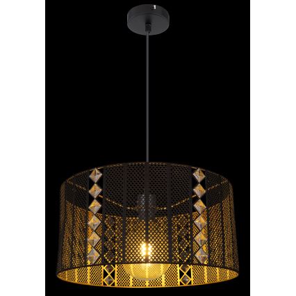 Globo - Lampadario a sospensione con filo 1xE27/60W/230V oro/nero