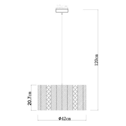 Globo - Lampadario a sospensione con filo 1xE27/60W/230V oro/nero