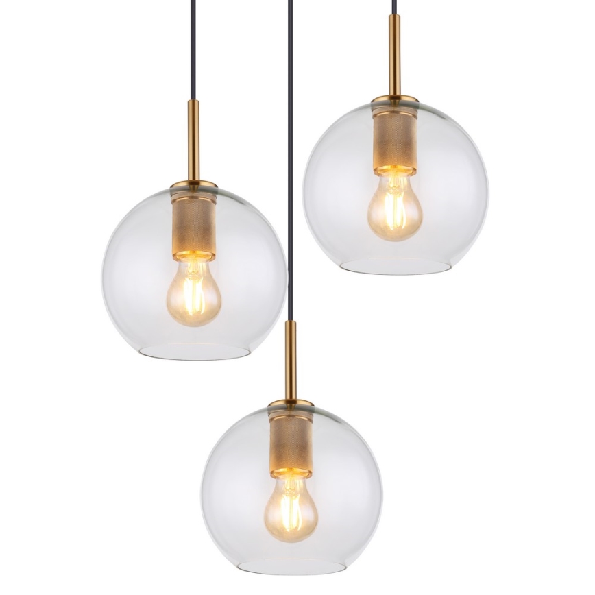 Globo - Lampadario a sospensione con filo 3xE27/60W/230V