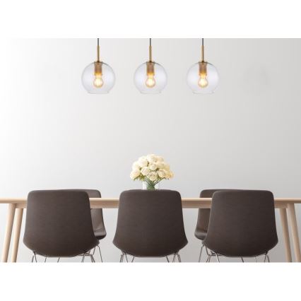 Globo - Lampadario a sospensione con filo 3xE27/60W/230V
