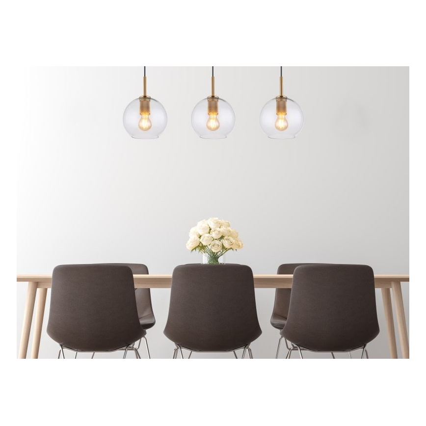 Globo - Lampadario a sospensione con filo 3xE27/60W/230V