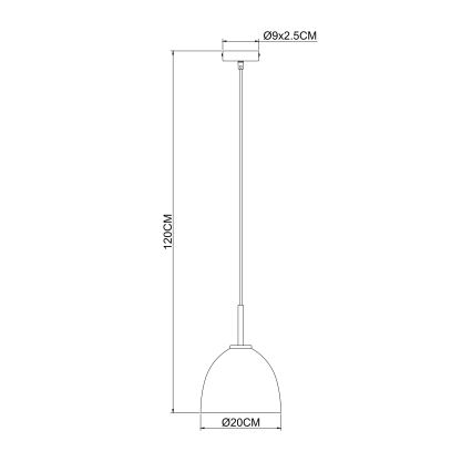 Globo - Lampadario a sospensione con filo 1xE27/60W/230V