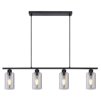 Globo - Lampadario a sospensione con filo 4xE27/60W/230V nero