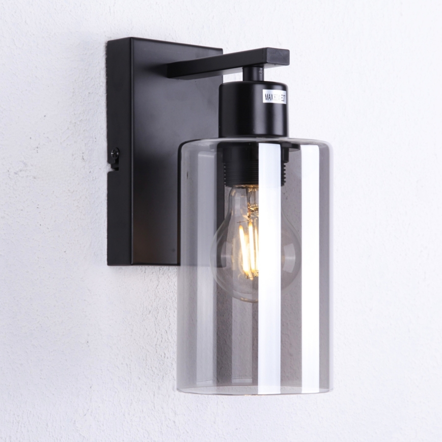 Globo - Applique 1xE27/60W/230V nero