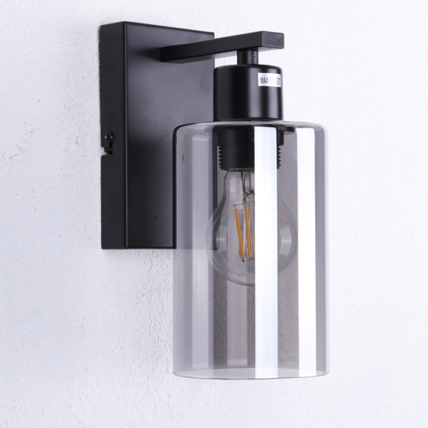 Globo - Applique 1xE27/60W/230V nero