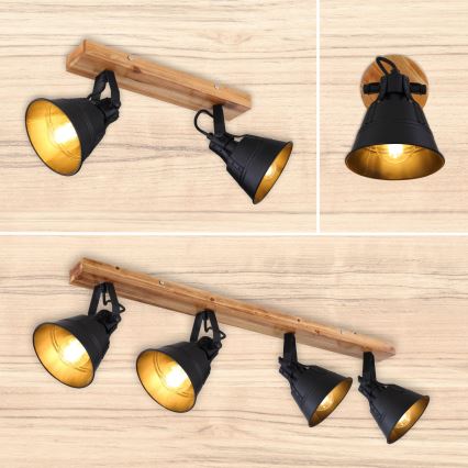 Globo - Faretto da parete 1xE27/60W/230V abete