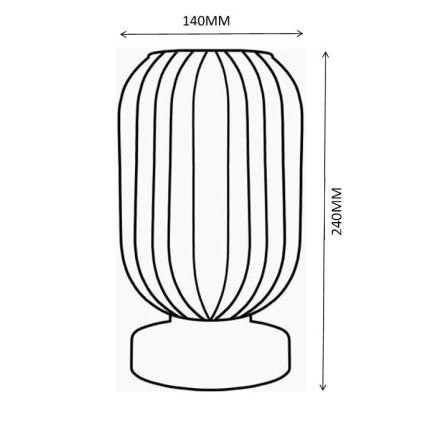 Globo - Lampada da tavolo 1xE27/40W/230V marrone