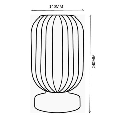 Globo - Lampada da tavolo 1xE27/40W/230V verde