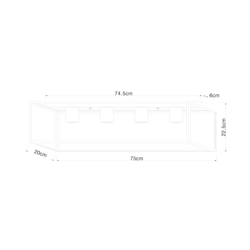 Globo - Plafoniera 4xE27/60W/230V