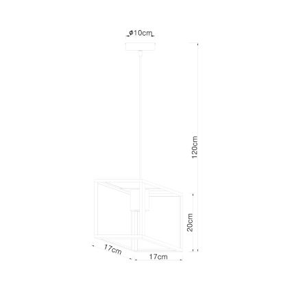 Globo - Lampadario su filo 1xE27/60W/230V