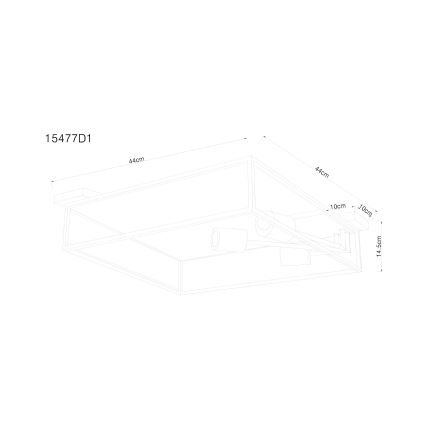 Globo - Plafoniera 3xE27/60W/230V