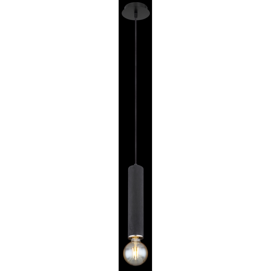 Globo - Lampadario a sospensione con filo 1xE27/60W/230V legno nero